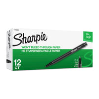 Thumbnail for SHARPIE Fineliner Pen Black Box of 12