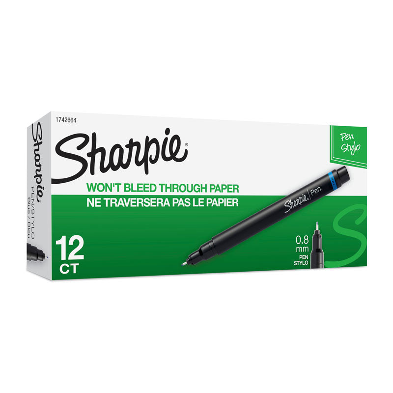 SHARPIE Pen Fineliner Blu Box of 12