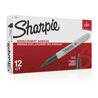 Thumbnail for SHARPIE Permanent Marker Fine Point Black Box of 12