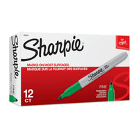 Thumbnail for SHARPIE Permanent Marker Fine Point Green Box of 12