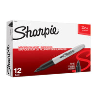 Thumbnail for SHARPIE Super Fine Point Permanent Marker Black Box of 12