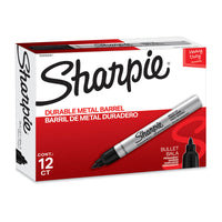 Thumbnail for SHARPIE Metal Finish Permanent Marker Bullet Tip Black Box of 12