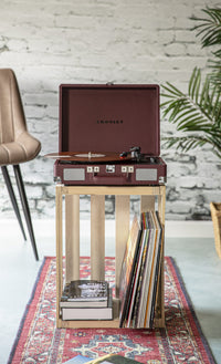 Thumbnail for CROSLEY Crosley Cruiser Burgundy - Bluetooth Turntable & Record Storage Crate