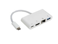 Thumbnail for 8WARE USB Type-C to USB 3.0 A + HDMI + Gigabit Ethernet with Type-C Charging Port Adapter Cable- Up to 60W