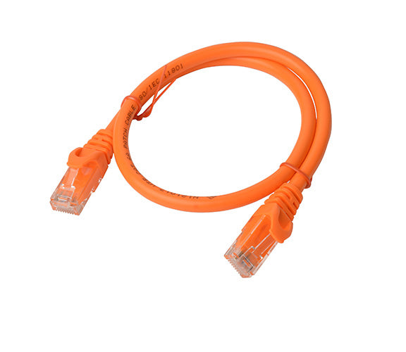 8WARE Cat6a UTP Ethernet Cable 25cm Snagless Orange