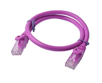 Thumbnail for 8WARE Cat6a UTP Ethernet Cable 0.5m (50cm) Snagless Purple