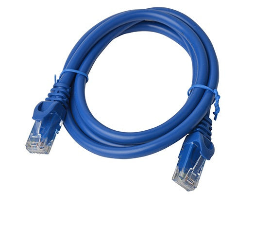 8WARE Cat6a UTP Ethernet Cable 1m SnaglessÂ Blue