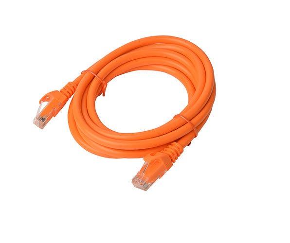 8WARE Cat6a UTP Ethernet Cable 3m SnaglessÂ Orange