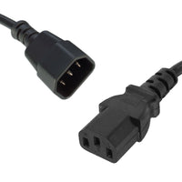 Thumbnail for 8WARE Power Cable Extension 1m IEC-C14 to IEC-C13 Male to Female