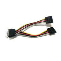 Thumbnail for 8WARE SATA Power Splitter Cable 15cm 1 x 15-pin - 2 x 15-pin Male to Female