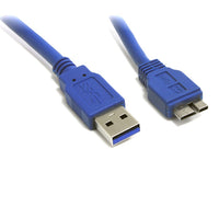 Thumbnail for 8WARE USB 3.0 Cable 1m A to Micro-USB B Male to Male Blue