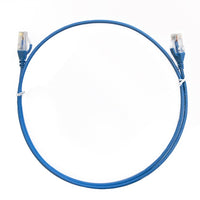 Thumbnail for 8WARE CAT6 Ultra Thin Slim Cable 0.25m / 25cm - Blue Color Premium RJ45 Ethernet Network LAN UTP Patch Cord 26AWG