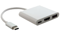 Thumbnail for ASTROTEK USB 3.1 Type-C USB-C to HDMI, USB Type-A and USB Type-C Adapter Male to Female 4K 30Hz for Apple MacBook Chromebook Pixel