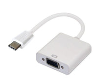 Thumbnail for ASTROTEK Thunderbolt USB 3.1 Type C USB-C to VGA Adapter Converter Male to Female for Apple Macbook Chromebook Pixel White