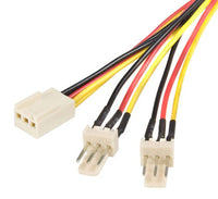 Thumbnail for ASTROTEK Fan Power Cable 20cm - 2x3pin Male to 3 pins Female - for Computer PC Cooler Extension Connectors Black Sleeved