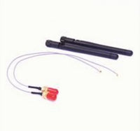 Thumbnail for ASTROTEK AT-IPXSET-50 Internal Wi-Fi Antenna Kit - 2x IPX to RP-SMA wifi cable 50cm Grey + 2x 5Ghz Antenna Black LS