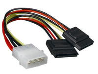 Thumbnail for ASTROTEK Internal Power to SATA Molex Cable - 4 pins to 2x 15 pins 18AWG RoHS