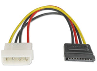Thumbnail for ASTROTEK SATA Power Cable 15cm 4 pins Male to 15 pins Female 18AWG RoHS LS