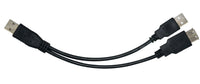 Thumbnail for ASTROTEK USB 2.0 Y Splitter Cable 30cm - Type A Male to Type A Male + Type A Female Black Colour Power Adapter Hub Charging