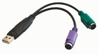 Thumbnail for ASTROTEK USB 2.0 to PS2 Cable 15cm - for Mouse Keyboard Black Colour RoHS