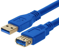 Thumbnail for ASTROTEK USB 3.0 Extension Cable 2m - Type A Male to Type A Female Blue Colour
