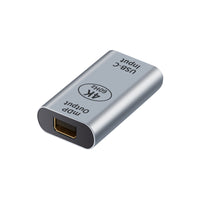 Thumbnail for ASTROTEK USB-C to Mini DP DisplayPort Female to Female Adapter support 4K@60Hz Aluminum shell Gold plating for Windows Android Mac OS