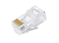 Thumbnail for ASTROTEK CAT6 UTP -RJ45 Connector 8P8C Network Plug 3 Prong Blade 3U' Gold plating 50pcs/bag
