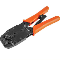 Thumbnail for ASTROTEK 8 pins RJ-45 6 pins RJ-12 4 pins RJ-11 Crimper Cut Strip Crimping Tool Kit with Ratchet Orange Colour Hood RoHS CBC-RJ1245