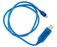 Thumbnail for GENERIC 1m LED Light Up Visible Flowing Micro USB Charger Data Cable Blue Charging Cord for Samsung LG Android Mobile Phone