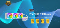 Thumbnail for ANTEC SYMPHONY 360mm ARGB WHITE Advanced Liquid CPU Cooler, PWM LED Fan, PTFE Tubing, LGA 115x, 1200, 2011-v3, 2066, AM4, AM3+ FMx, TR4, 3 Yrs