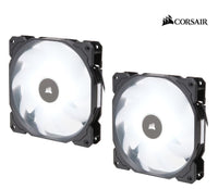 Thumbnail for CORSAIR Air Flow 140mm Fan Low Noise Edition / White LED 3 PIN - Hydraulic Bearing, 1.43mm H2O. Superior cooling performance. TWIN Pack!