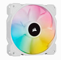 Thumbnail for CORSAIR White SP120 RGB ELITE, 120mm RGB LED PWM Fan with AirGuide, Single Pack