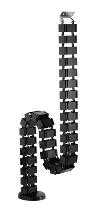 Thumbnail for BRATECK Quad Entry Vertebrae Cable Management Spine Material.Steel,ABS Dimensions 1300x67x35mm -- Black
