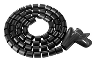 Thumbnail for BRATECK 15mm/0.59' Diameter Coiled Tube Cable Sleeve Material PolyethylenePE Dimensions 1000x15mm - Black