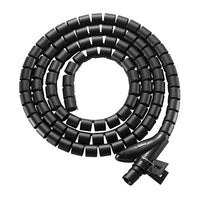 Thumbnail for BRATECK 20mm/0.79' Diameter Coiled Tube Cable Sleeve Material PolyethylenePE Dimensions 1000x20mm - Black