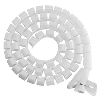 Thumbnail for BRATECK 20mm/0.79' Diameter Coiled Tube Cable Sleeve Material PolyethylenePE Dimensions 1000x20mm - White