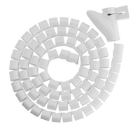 Thumbnail for BRATECK 25mm/1' Diameter Coiled Tube Cable Sleeve Material PolyethylenePE Dimensions 1000x25mm - White