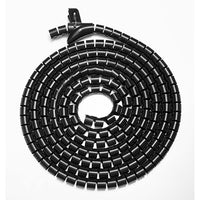 Thumbnail for BRATECK 30mm/1.2' Diameter Coiled Tube Cable Sleeve Material PolyethylenePE Dimensions 1000x30mm -Black