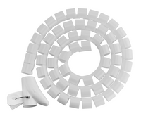 Thumbnail for BRATECK 30mm/1.2' Diameter Coiled Tube Cable Sleeve Material PolyethylenePE Dimensions 1000x30mm - White