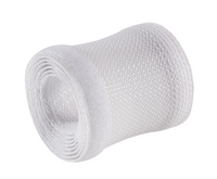 Thumbnail for BRATECK Flexible Cable Wrap Sleeve with Hook and Loop Fastener 135mm/5.3' Width Material Polyester Dimensions 1000x135mm --White