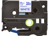 Thumbnail for Genuine Brother TZe-263 Labelling Tape Cassette  Blue on White, 36mm wide, 8m long Compatible with a wide range of Brothers P-touch printers