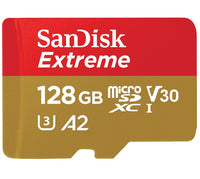 Thumbnail for SANDISK 128GB Extreme microSD SDHC SQXAF V30 U3 C10 A1 UHS-1 160MB/s R 90MB/s W 4x6 SD Adaptor Android Smartphone Action Camera Drones
