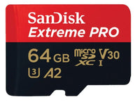 Thumbnail for SANDISK 64GB SanDisk Extreme Pro microSDHC SQXCY V30 U3 C10 A2 UHS-1 170MB/s R 90MB/s W 4x6 SD Adaptor Android Smartphone Action Camera Drones