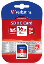 Thumbnail for VERBATIM SDHC 16GB (Class 10) Up to 45MB/Sec 300X read speed