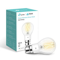 Thumbnail for TP-Link KL50B Kasa Filament Smart Bulb, Soft White, Bayonet, Dimmable, No Hub Required, Voice Control, 2700K, 7kWh/1000h, 2.4 GHz,