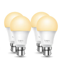 Thumbnail for TP-LINK Tapo L510B(4-Pack) Smart Wi-Fi Light Bulb, Bayonet Fitting Dimmable, No Hub Required, Voice Control, Schedule & Timer 2700K 8.7W 2.4 GHz 802.1