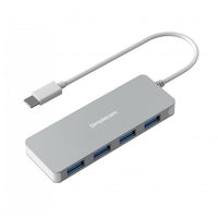 Thumbnail for SIMPLECOM CH320 Ultra Slim Aluminium USB 3.1 Type C to 4 Port USB 3.0 Hub - Silver