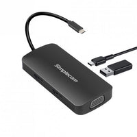 Thumbnail for SIMPLECOM DA450 5-in-1 USB-C Multiport Adapter MST Hub with VGA and Dual HDMI