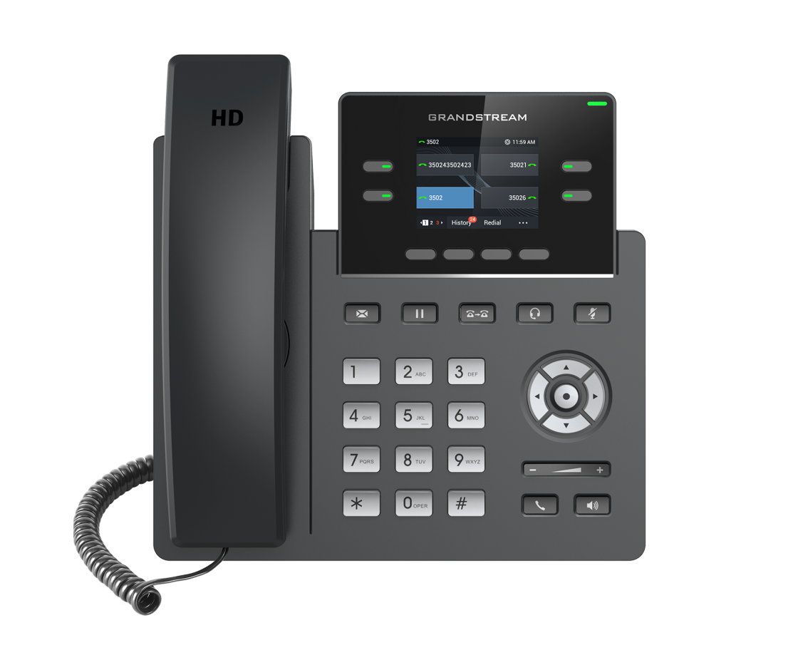 GRANDSTREAM GRP2612 4 Line IP Phone, 2 SIP Accounts, 320x240 Colour Screen, HD Audio