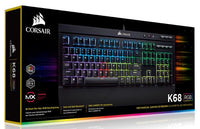 Thumbnail for CORSAIR K68 RGB Mechanical Gaming Keyboard, Backlit RGB LED, Cherry MX Red, IP32 Dust and Spill Resistant